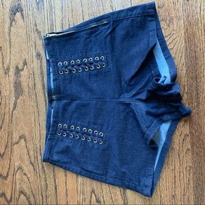 High-waisted Blue shorts